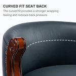 Bar Stools 360° Swivel with Backs Counter/Bar Height - Cow Top Leather & Wood