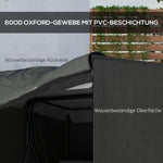 Hollywood Swing Cover 3-Seater Water-Repellent UV-Resistant 420D Oxford Fabric Dark Grey