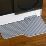 Cat Litter Box, Removable Tray with Sieve Mat & Scoop, Grey