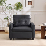 Sofa Bed, 3-in-1 Pull-Out with Cup Holders & USB Port