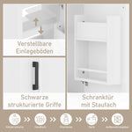 Floor-standing Bathroom Vanity Unit with Integrated Ceramic Sink and Adjustable Shelves, White