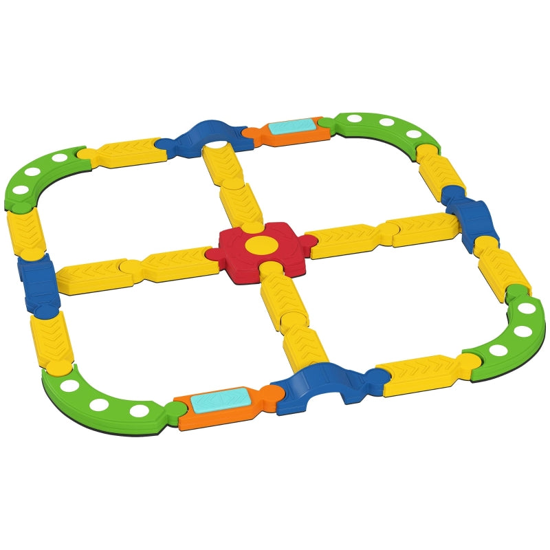 Children's Balance Beam with Interactive Non-Slip Frame, Colorful Plastic