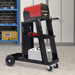 DURHAND Welding Cart, 3 Shelves, Safety Chain, Steel, Black