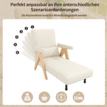 3-in-1 Convertible Armchair Sofa Bed, Upholstered Folding Seat, Modern Design