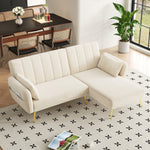 Sofa, Modern Folding L-Shaped Sofa Bed, Corner, with Sleeping Function