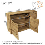 Modern Furniture - Integrated Storage, LED & USB Features - Mixed Materials