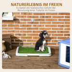 Dog Toilet, 2 Layers Artificial Grass, Reusable, Green + White