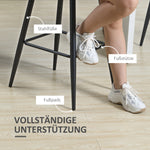 Bar Stools Set of 2 Modern Design Velvet Upholstery Steel Legs, Grey