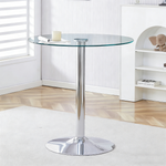 Modern Glass Beam Table Minimalist Ø89cm 92cm High
