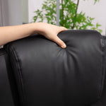 Office Chair with Tilt, Height-Adjustable Swivel, Reclining, 120 kg Load Capacity, Black