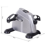 Exercise Bike Pedal Trainer, Mini Bike with LCD Display, Silver