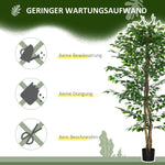 Artificial Ficus Tree, Realistic, Easy-Care, 180cm, Green