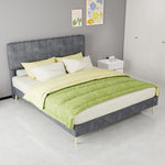 Upholstered Bed 160x200cm with Mattress & Headboard, Grey