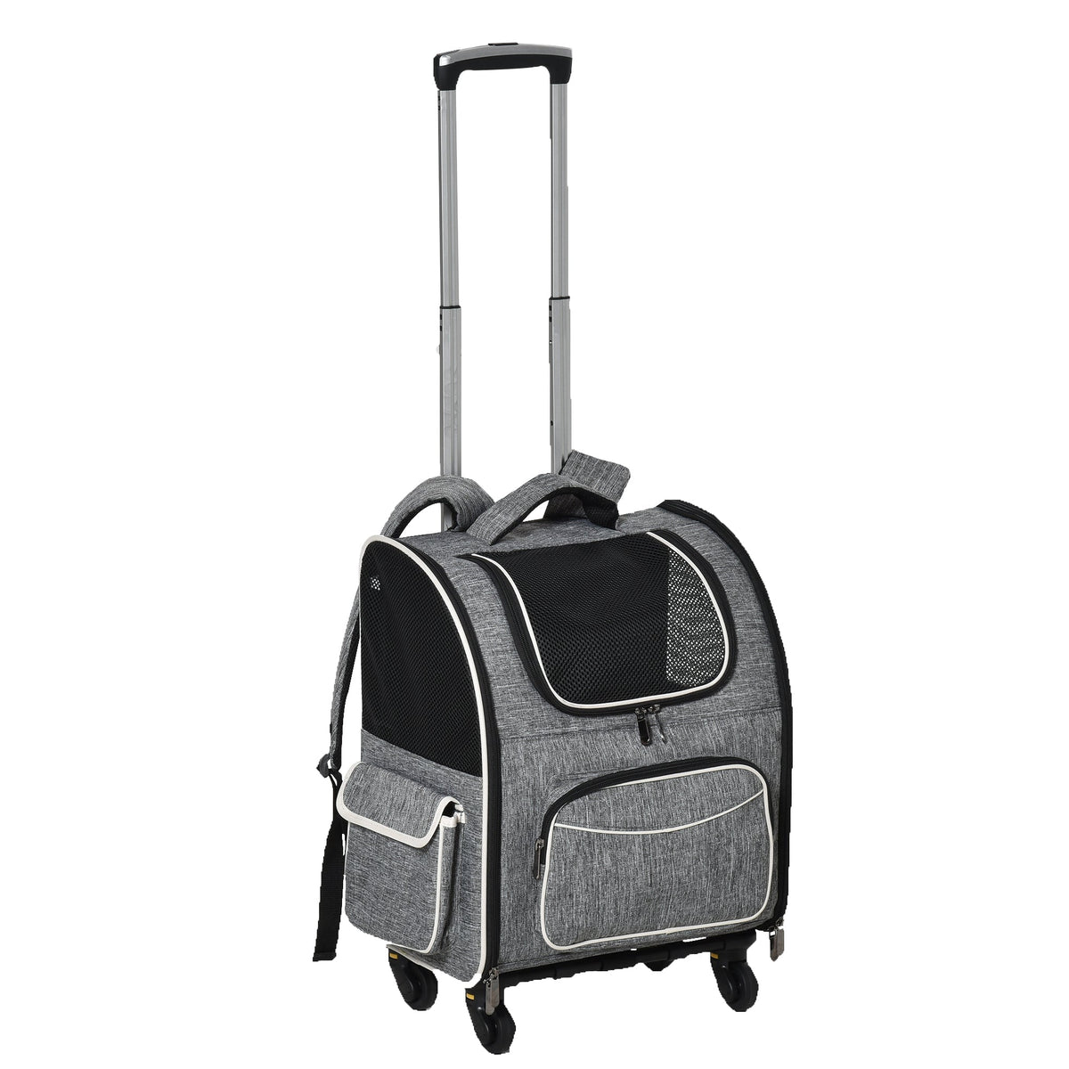 Dog Trolley 2-in-1 Transport Bag & Pet Backpack, Grey