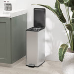Trash Can 20L Pedal Bin with Lid, Stainless Steel
