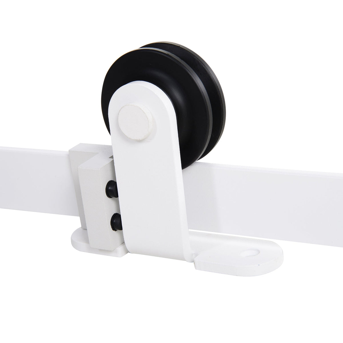 Sliding door fitting set 183 cm complete set carbon steel white
