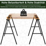 Folding Sawhorse Stand Non-Slip 125 kg Load Capacity, Orange/Black Steel