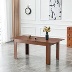 Extendable Dining Table with 2 Drop Leaves, Rectangular Space-Saving Design, Walnut Finish