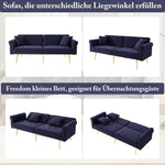 Sofa Bed, Modern 2-Seater, 3-Level Adjustable Backrest, Velvet