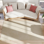 Machine-Woven Rug, 15mm High, Non-Slip, Cream White