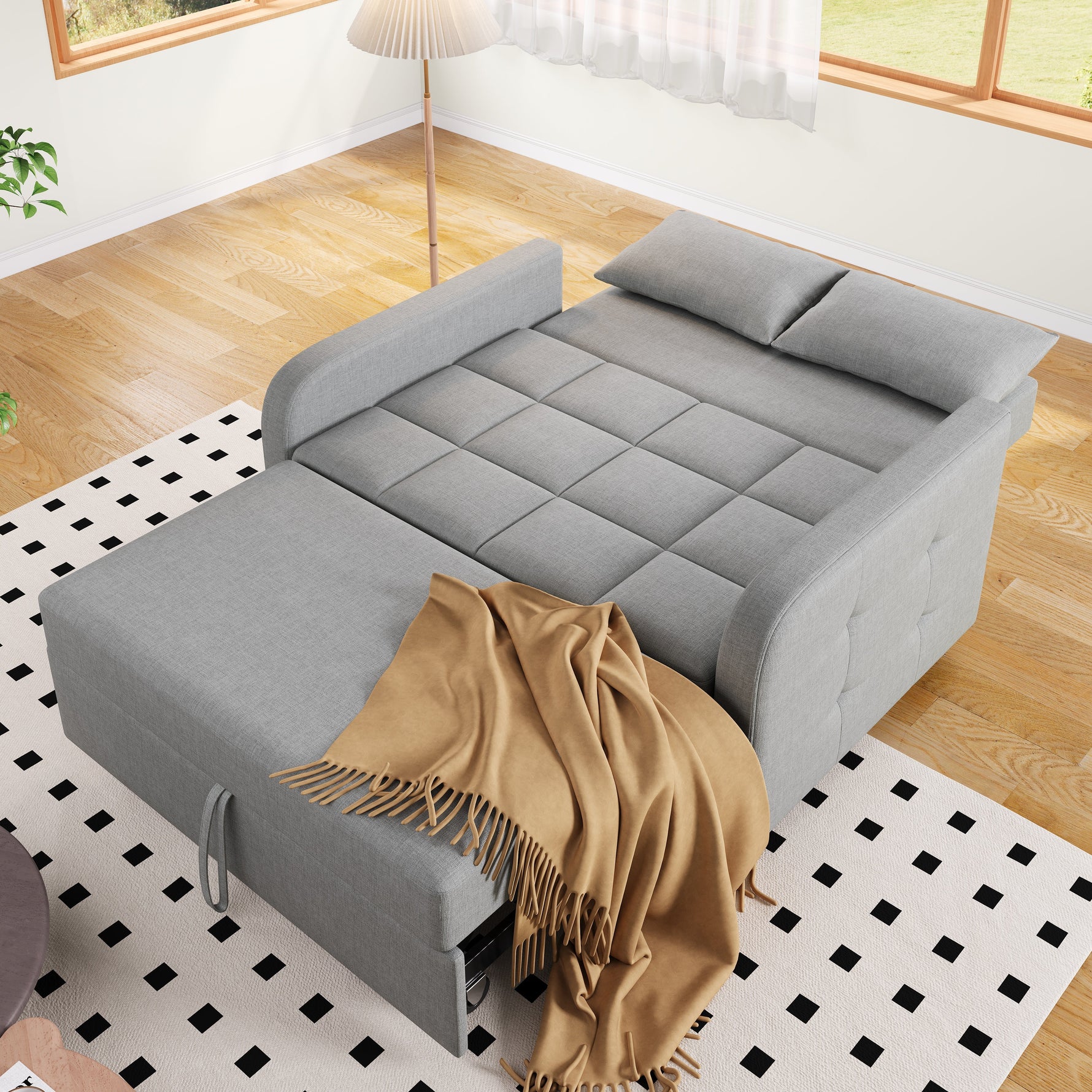Sofa Bed, Multifunctional Folding Adjustable Backrest 180x127cm