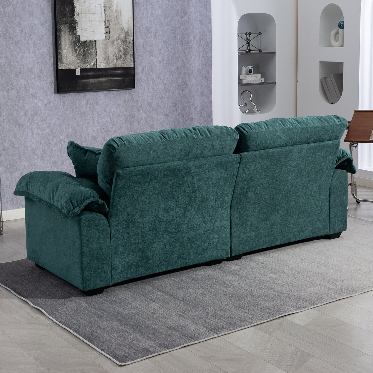 213 cm Deep Two-Seater Sofa with Memory Foam and Pocket Springs, Chenille