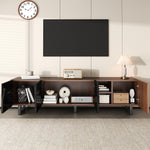 TV Cabinet Low 4 Doors 180x38x50cm - Vintage Wood Grain