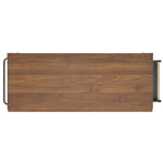 Kitchen Island Serving Trolley with Pull-out Worktop 4 Doors 2 Drawers Wood Grain Finish Black