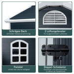 Garden Shed with Ventilation Window, Lean-to Metal, Grey