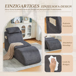 Modern Leisure Chair with Ergonomic Design and Compression Foam, Dark Grey