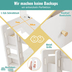 Children's Loft Bed with L-shaped Desk, Shelves, Drawers, USB/Type-C Charging Area, White