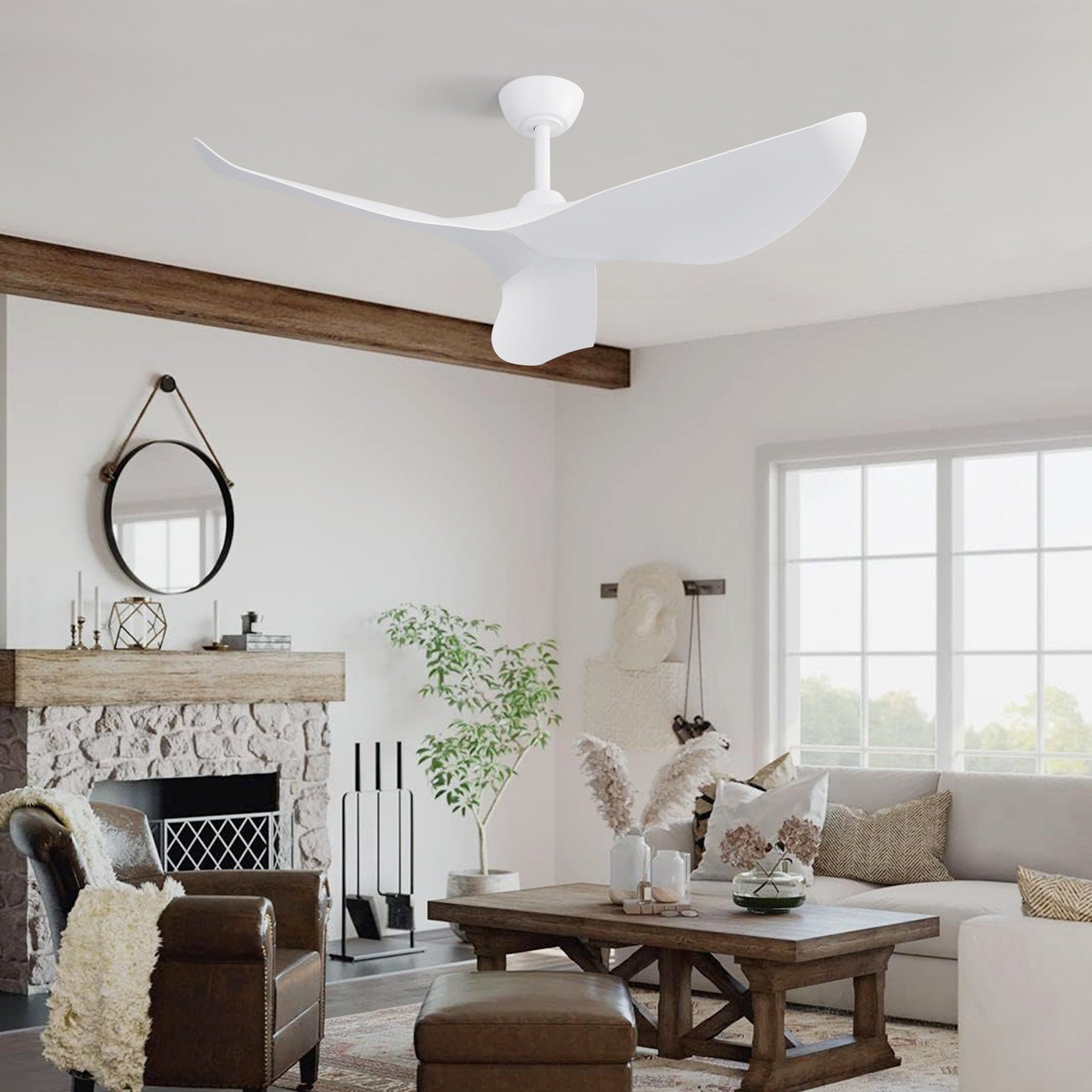 Ceiling Fan 38-inch DC Motor Remote Control Indoor/Outdoor ABS