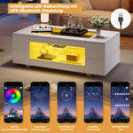 LED Coffee Table Bluetooth App Control, White