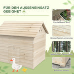 Duck House, Hinged Tilting Roof, Raised Floor, Fir Wood
