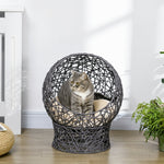 Cat Basket Cat Cave, 2-Piece with Cushion, Anthracite