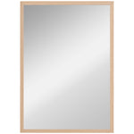 Wall Mirror, 50x70cm Decorative with 4 Hooks, Rectangular