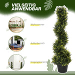 Artificial Cedar Trees Set of 2, Large 90cm Spiral Plant for Decoration, Plastic