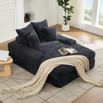 Luxury Cord Sofa, Multifunctional Sofa Bed Space-Saving, Grey
