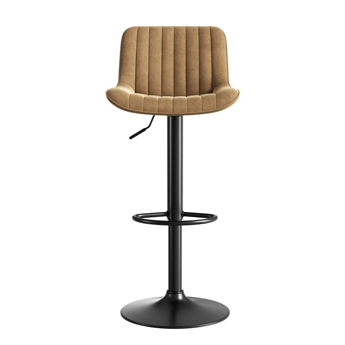 Dining Room Bar Stool Swivel Chairs, Set of 2, Height Adjustable, 360° Swivel, Velvet
