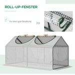 Foil Greenhouse, Window Cold Frame Tomato House 120x60x60cm, White PE