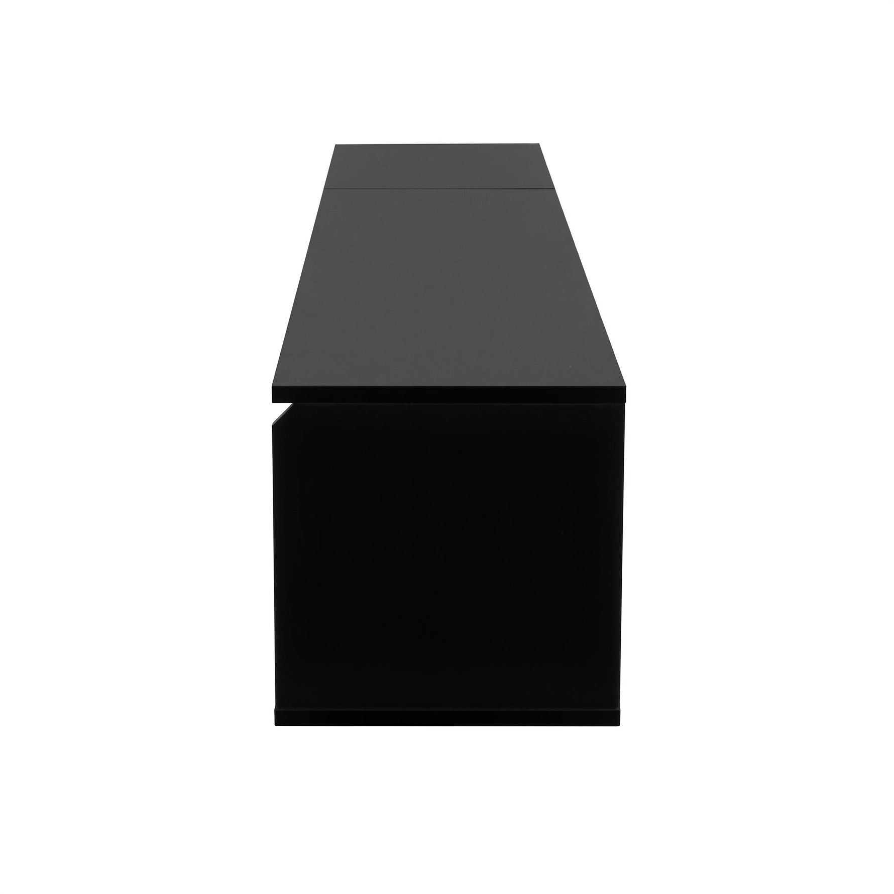 TV Cabinet High-Gloss 180cm Wall-Mounted LED USB - Black/White