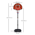 Basketball Hoop, Adjustable Height with Stand & Magnetic Dartboard, Indoor/Outdoor Use