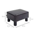 Footstool/Ottoman, Rectangular Footrest, Faux Leather