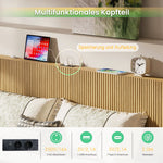 Pull-Out Bed with Bookshelf Headboard 90-180x200cm, Solid Wood & MDF