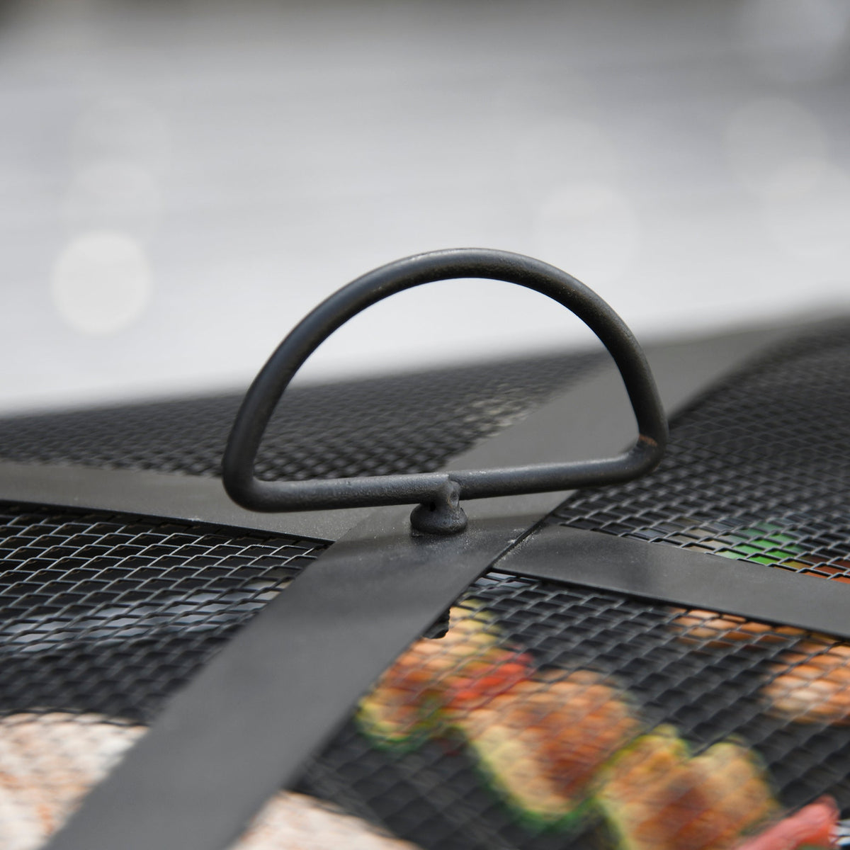 Fire Bowl 3-in-1 with Spark Guard & Grill Grate, Black