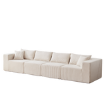 Modular L-Shaped Sectional Sofa 104-Inch 4-Piece - Corduroy