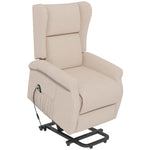 Electric Reclining Chair Lift Assistance up to 200kg, Cream
