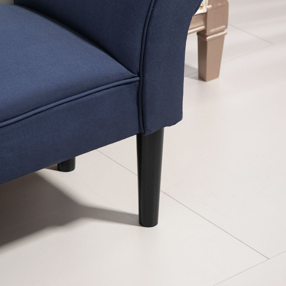 Bed Bench, Upholstered Seating Hallway, Canvas Blue