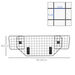Dog Guard Car Trunk Guard, Universal Adjustable, Metal
