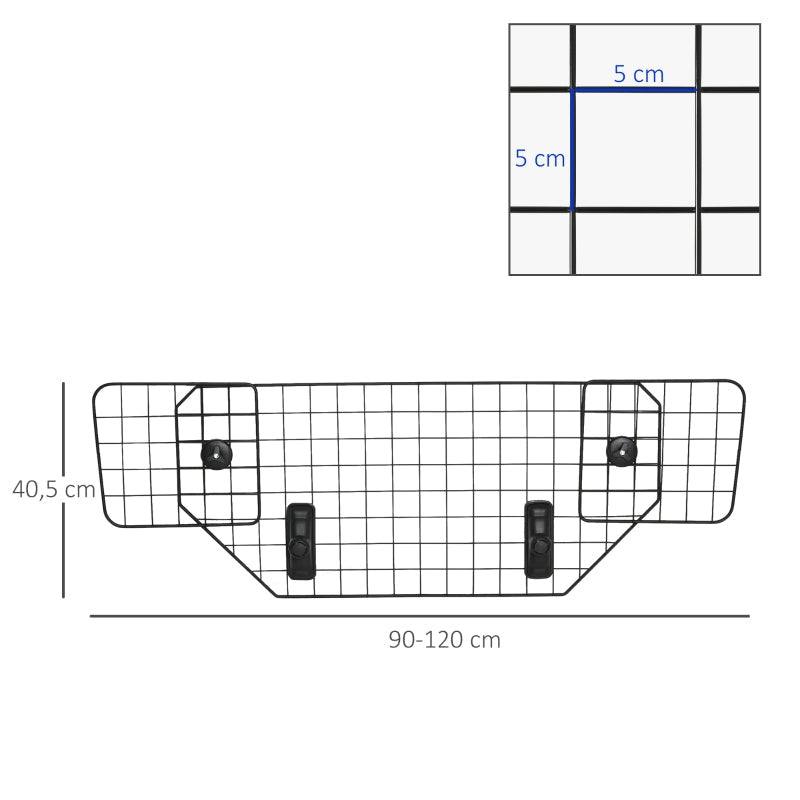 Dog Guard Car Trunk Guard, Universal Adjustable, Metal